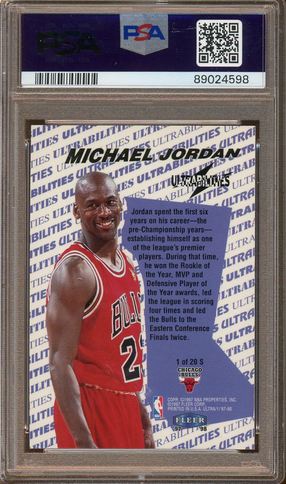 PSA - Mint - 9 - 1997 - Fleer Ultra - Michael Jordan - Ultrabilities-Starter