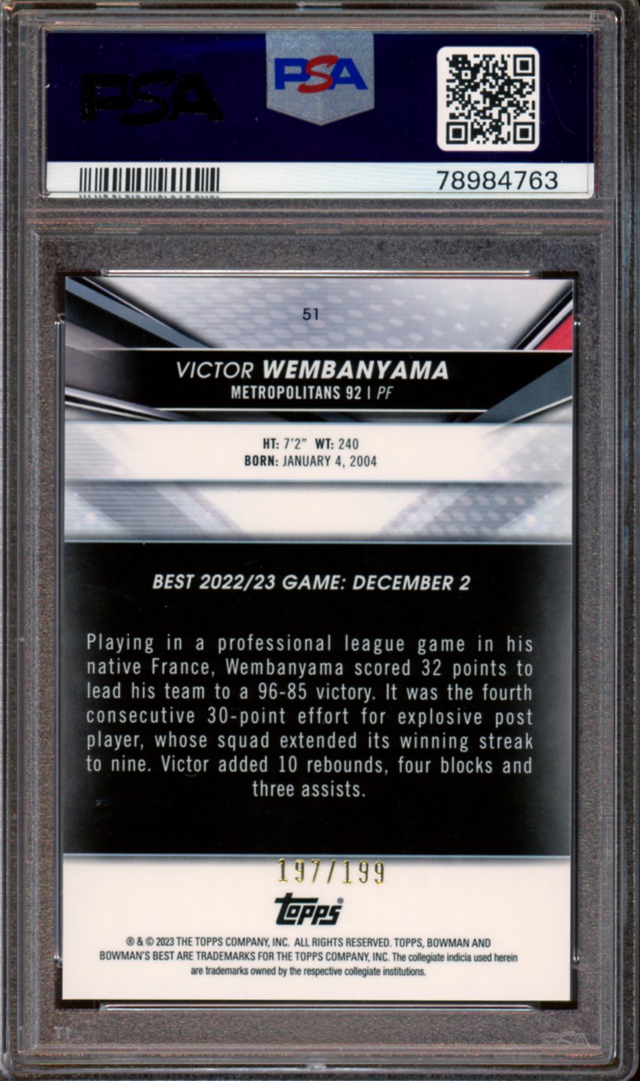 大割引 Victor Best Bowman's Wembanyama Ref RC その他 - micka