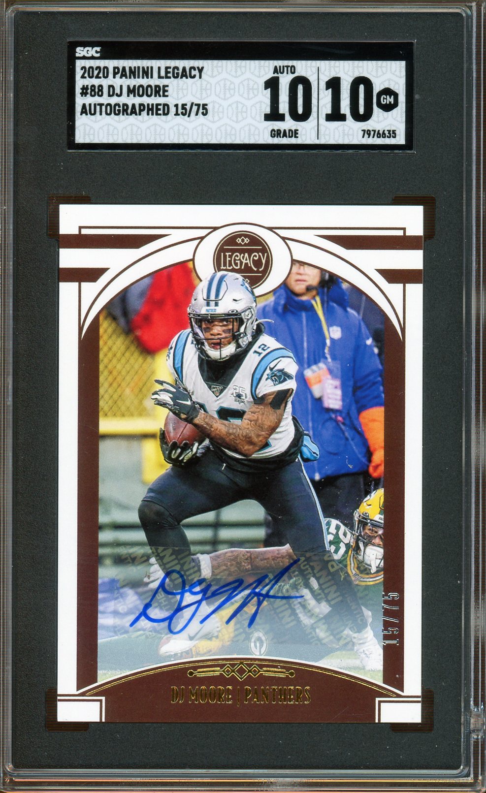 SGC 10 - Auto 10 - 2020 Panini Legacy - #88 DJ Moore - Autographed 15/75