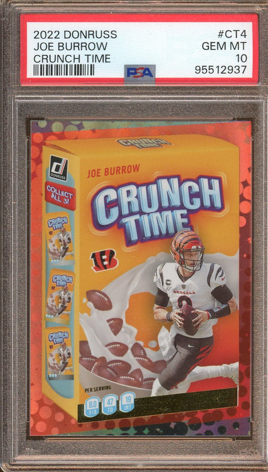 Panini - Donruss - Joe Burrow Crunch Time - PSA Gem Mint 10 - 2020