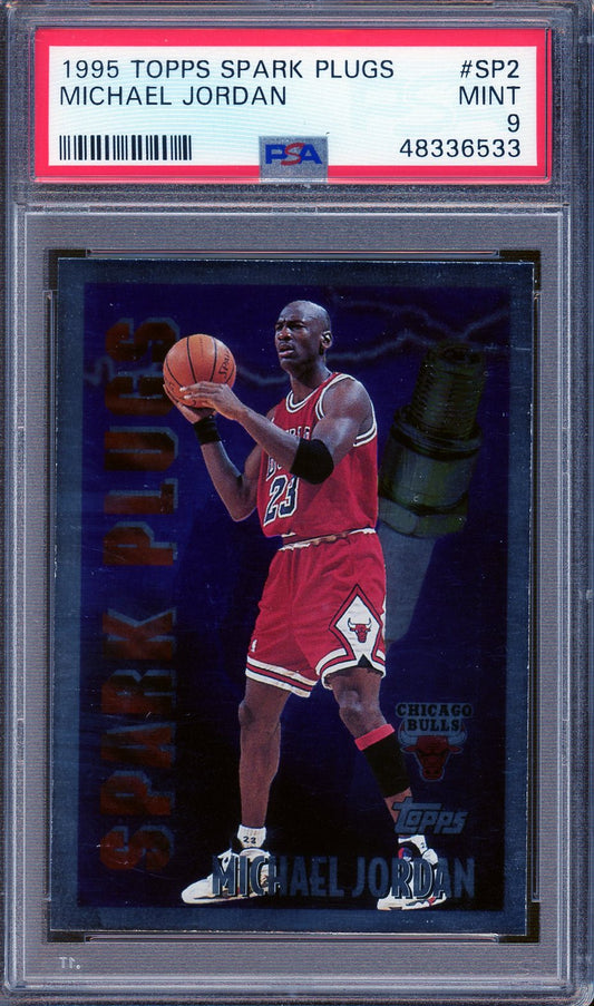 PSA - Mint 9 - 1995 Topps - Michael Jordan - Spark Plugs