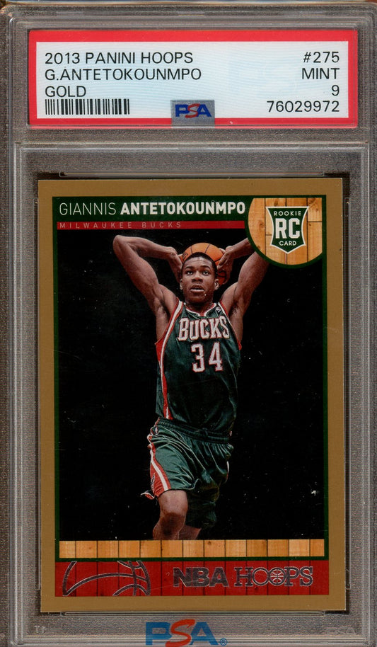 PSA - Mint 9 - 2013 Panini Hoops - Giannis Antetokounmpo - Gold