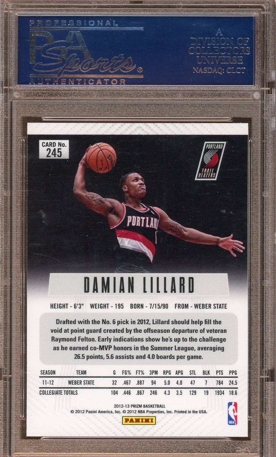 Panini - Prizm - Damian Lillard - 2012 - PSA 9