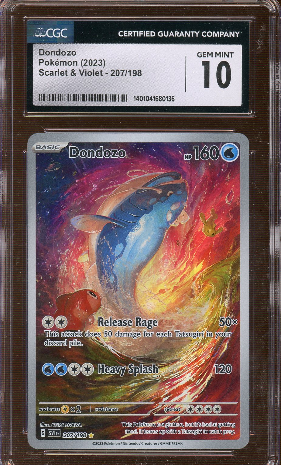 Pokemon - Scarlet and Violet Base - Dondozo Art Rare - 2024 - CGC 10