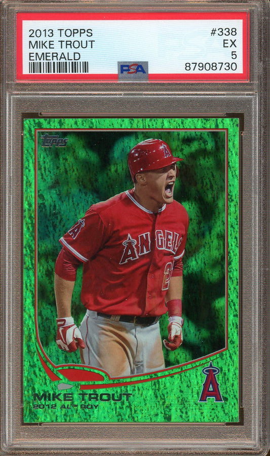 PSA - EX 5 - 2013 - Topps - Mike Trout - Emerald