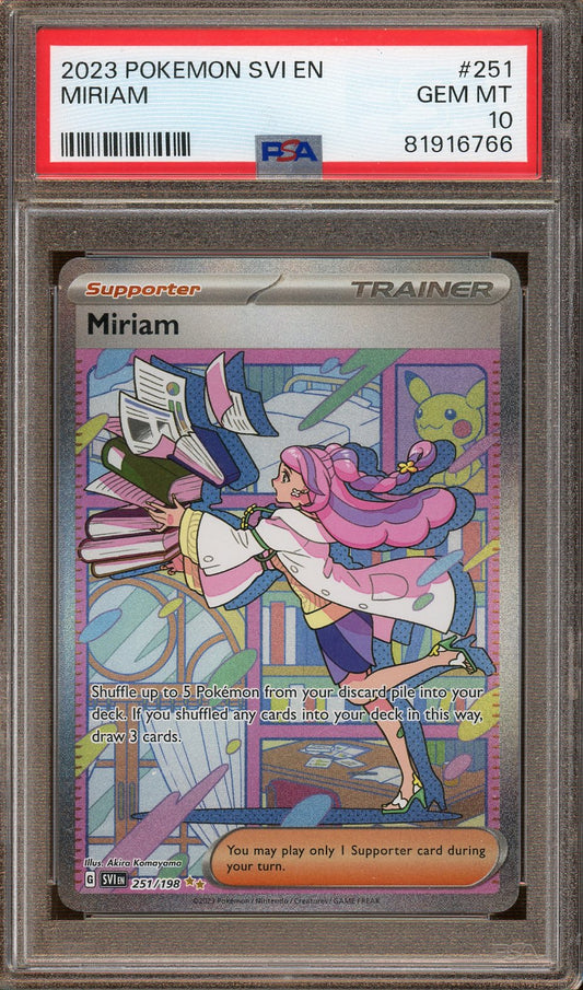 PSA - Gem Mint 10 - 2023 - Pokemon  - Scarlet & Violet - Miriam