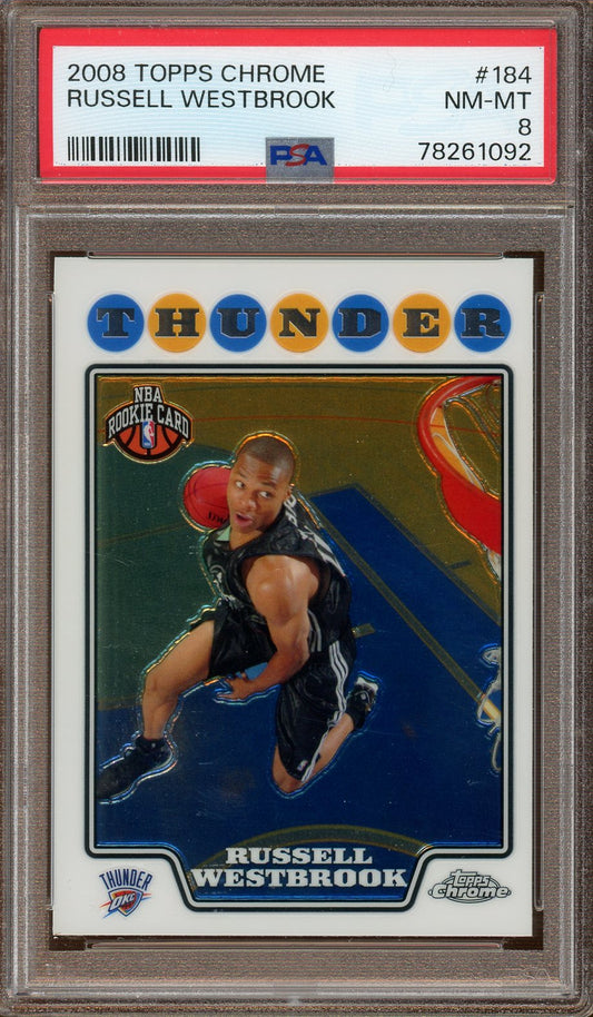 PSA - NM-MT 8 - 2008 - Topps Chrome - Russell Westbrook
