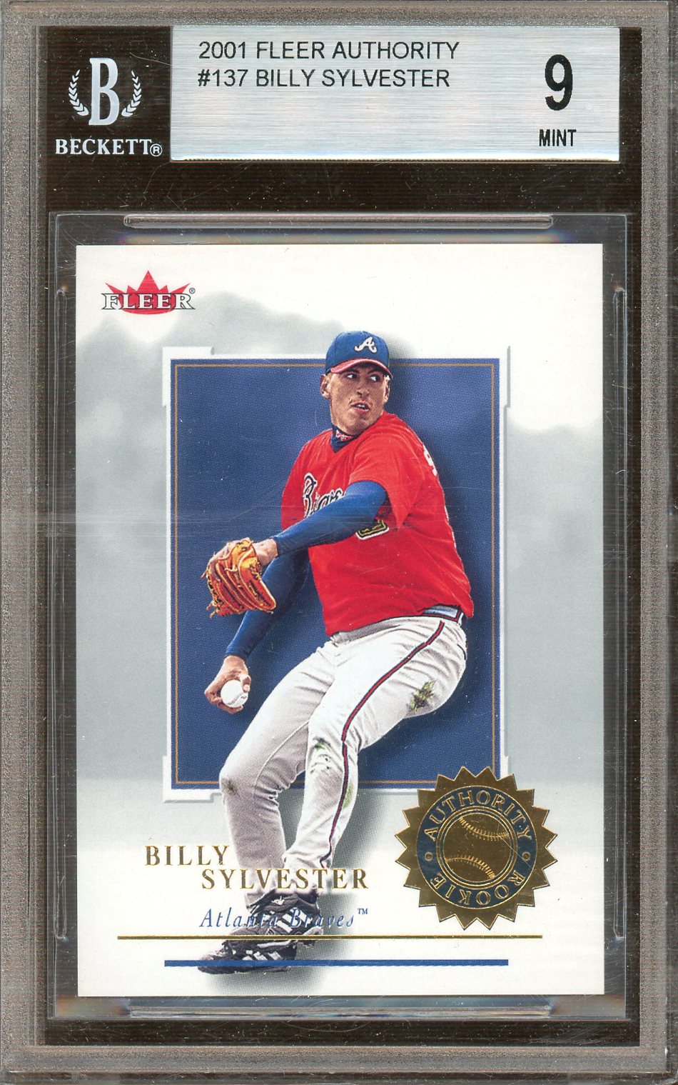 BGS 9 - 2001 Fleer  - Billy Sylvester - Authority Rookie