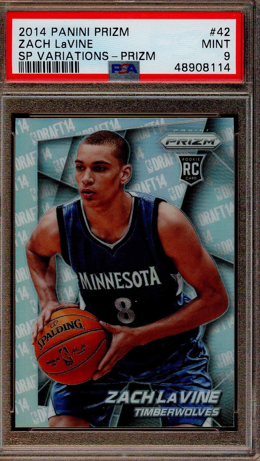 Panini - Prizm - SP Variations - Zach LaVine - 2014 - PSA 9
