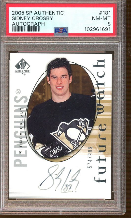 Upper Deck - SP Authentic - Sidney Crosby  - Autograph #181 - PSA NM-MT 8 - 2005