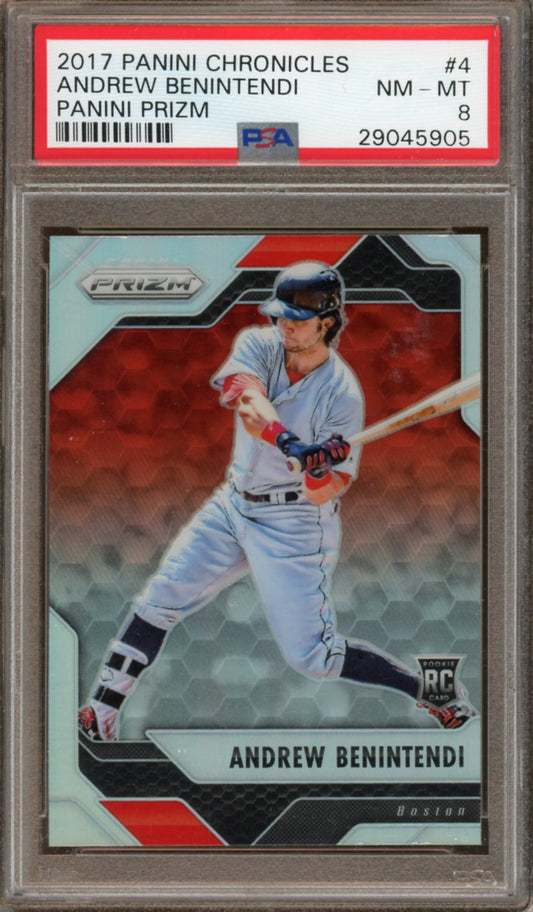 PSA 8 - 2017 - Panini Chronicles - Andrew Benintendi - Panini Prizm