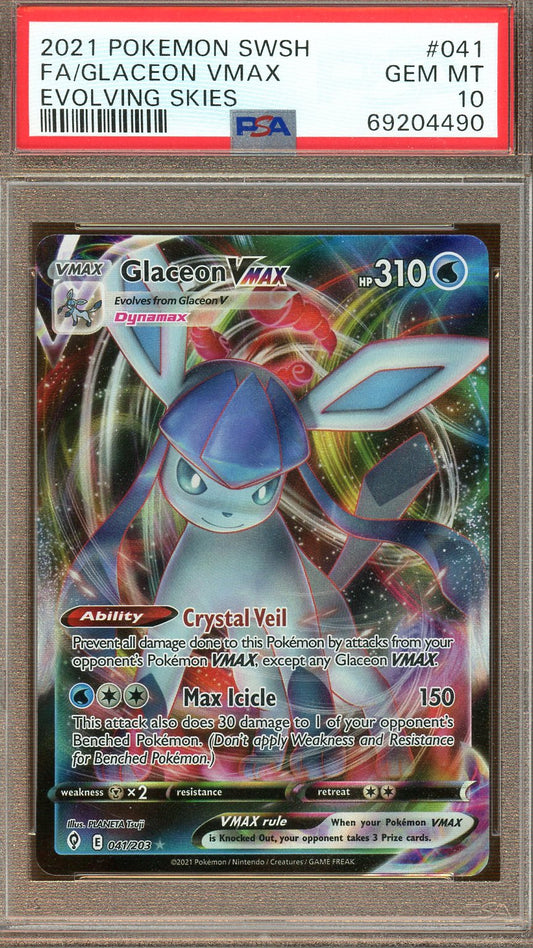 Pokemon - Evolving Skies - Glaceon VMAX - 2022 - PSA 10