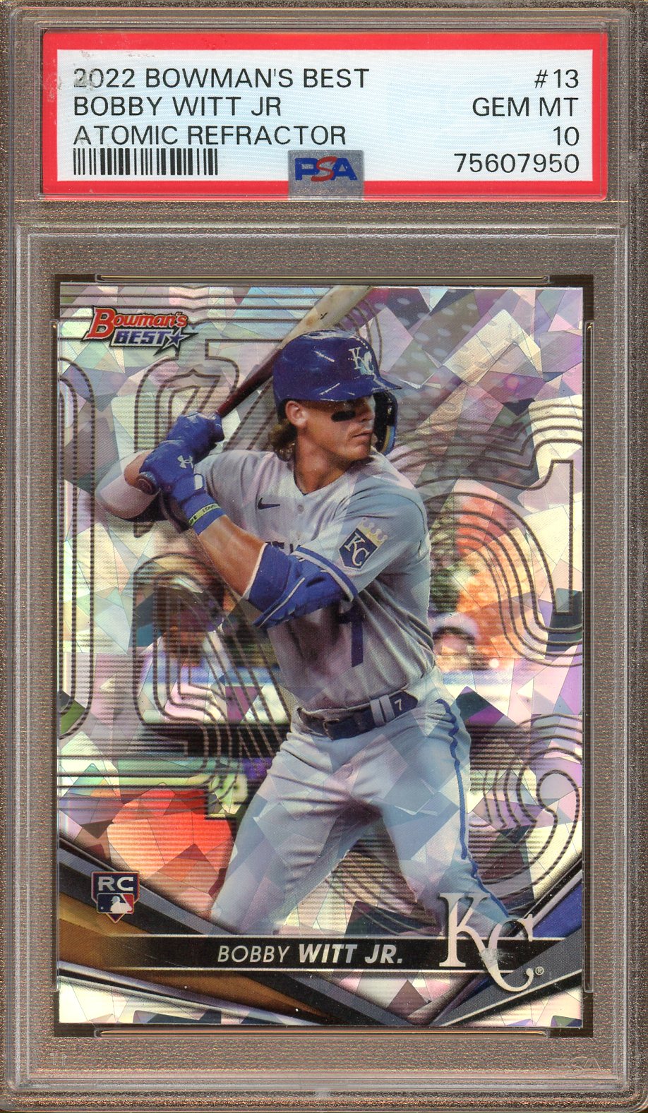 Topps - Bowman's Best - Atomic Refractor - Bobby Witt Jr. - 2022 - PSA 10