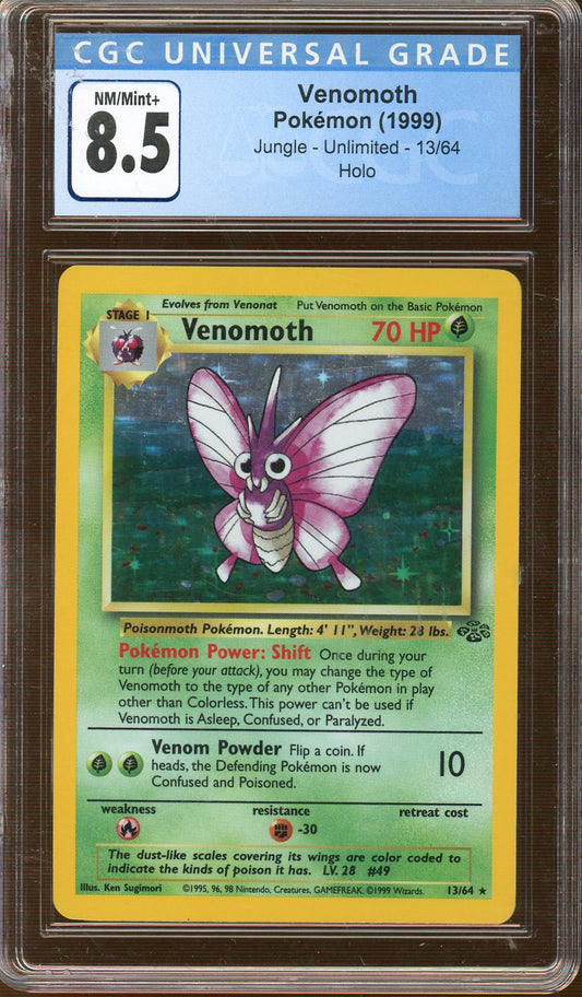 Pokemon - Jungle - Venomoth - 1999 - CGC 8.5