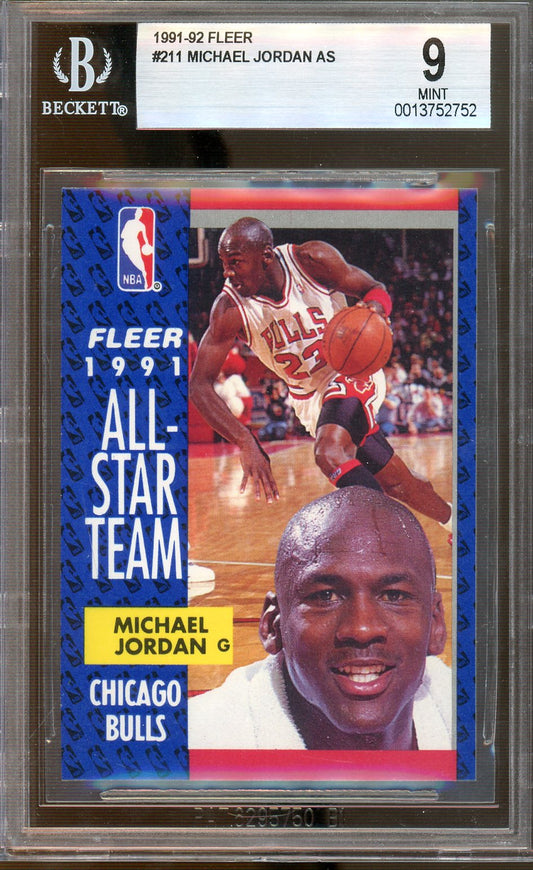 BECKETT -MT- 9 - 1991-92 - Fleer - Michael Jordan- All Star