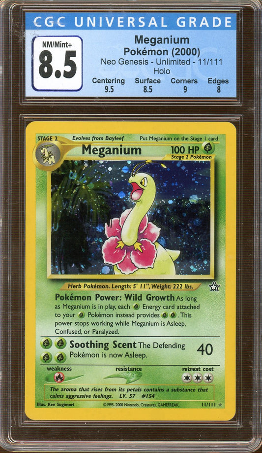 CGC - MINT 8.5 - 2000 - Pokemon  - Neo Genesis  - Maganium - Holo