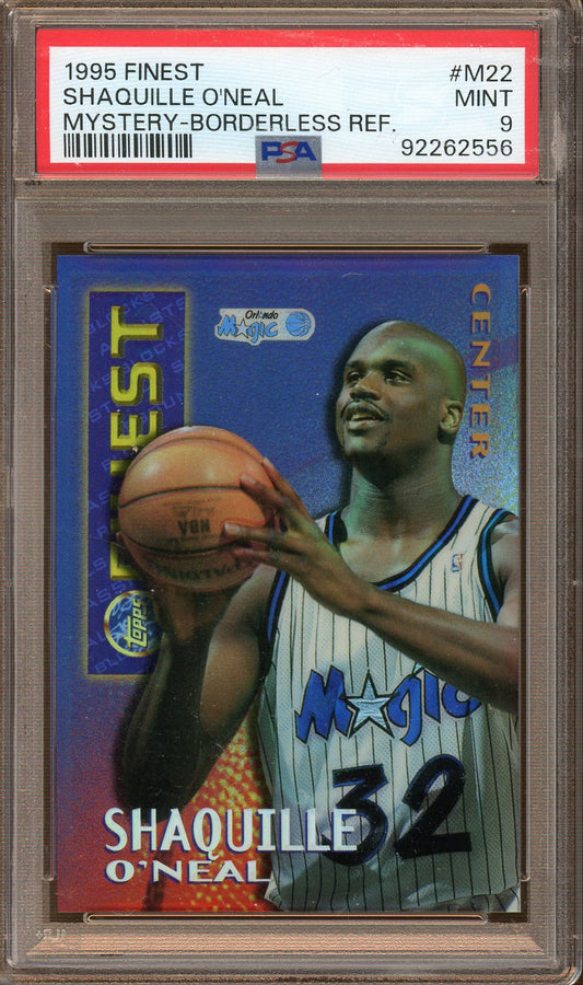 PSA - MINT - 9 - 1995 Finest - Shaquille O'Neal - Mystery - Borderless Refractor