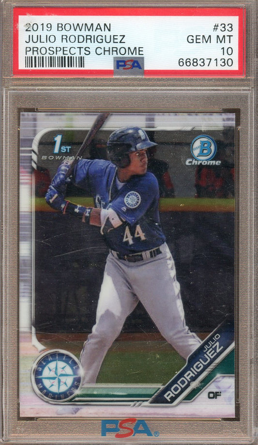 Topps - Bowman Chrome - Bowman 1st - Julio Rodr’guez - 2019 - PSA 10