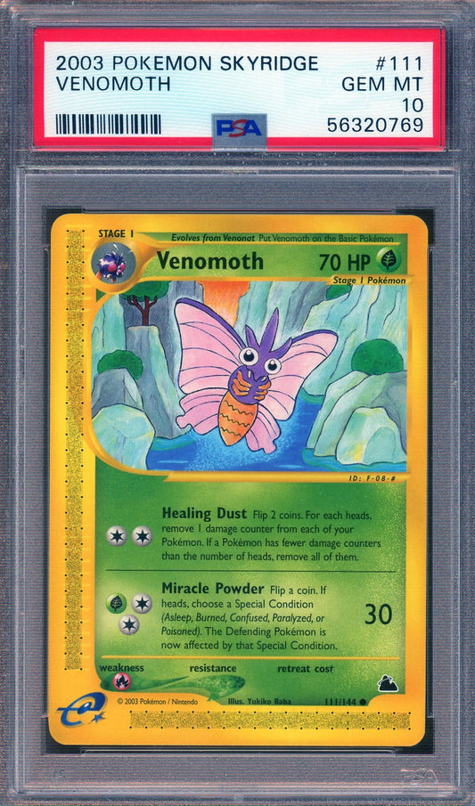 PSA - Gem MINT 10 - 2003 - Pokemon - Skyridge - Venomoth