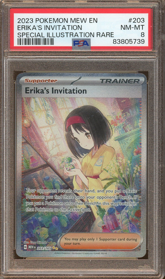 PSA - NM - MT 8 - 2023 - Pokemon - 151 - Erika's Invitation - Special Illustration Rare