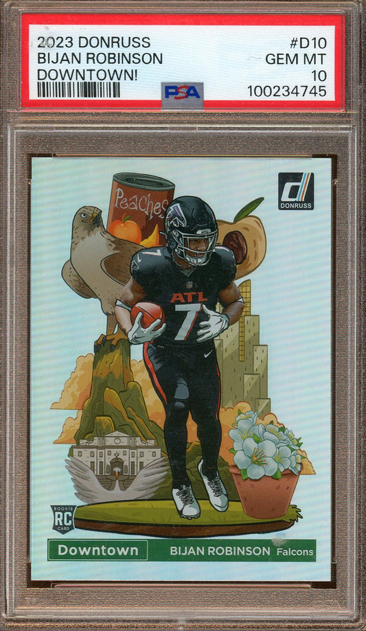 Panini - Donruss - Bijan Robinson Downtown - PSA Gem Mint 10 - 2023