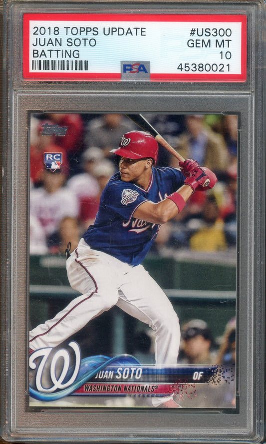Topps - Update Series - Juan Soto Batting - PSA Gem Mint 10 - 2018
