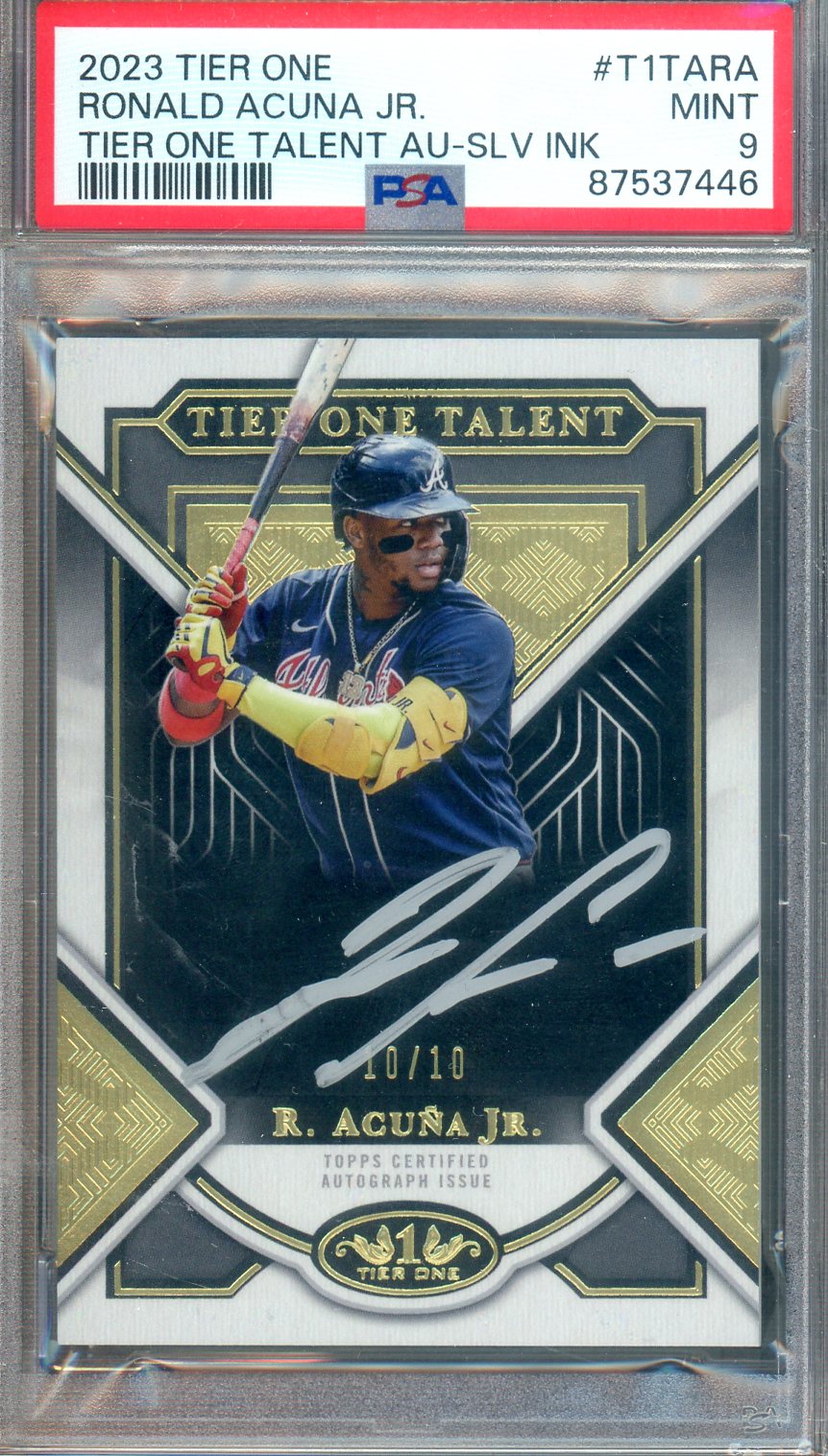 Topps - Tier One - Tier One Talent Silver Ink Auto - Ronald Acu–a Jr. - 2023 - PSA 9