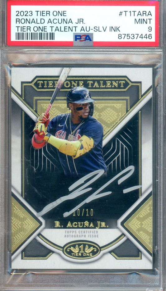 Topps - Tier One - Tier One Talent Silver Ink Auto - Ronald Acu–a Jr. - 2023 - PSA 9