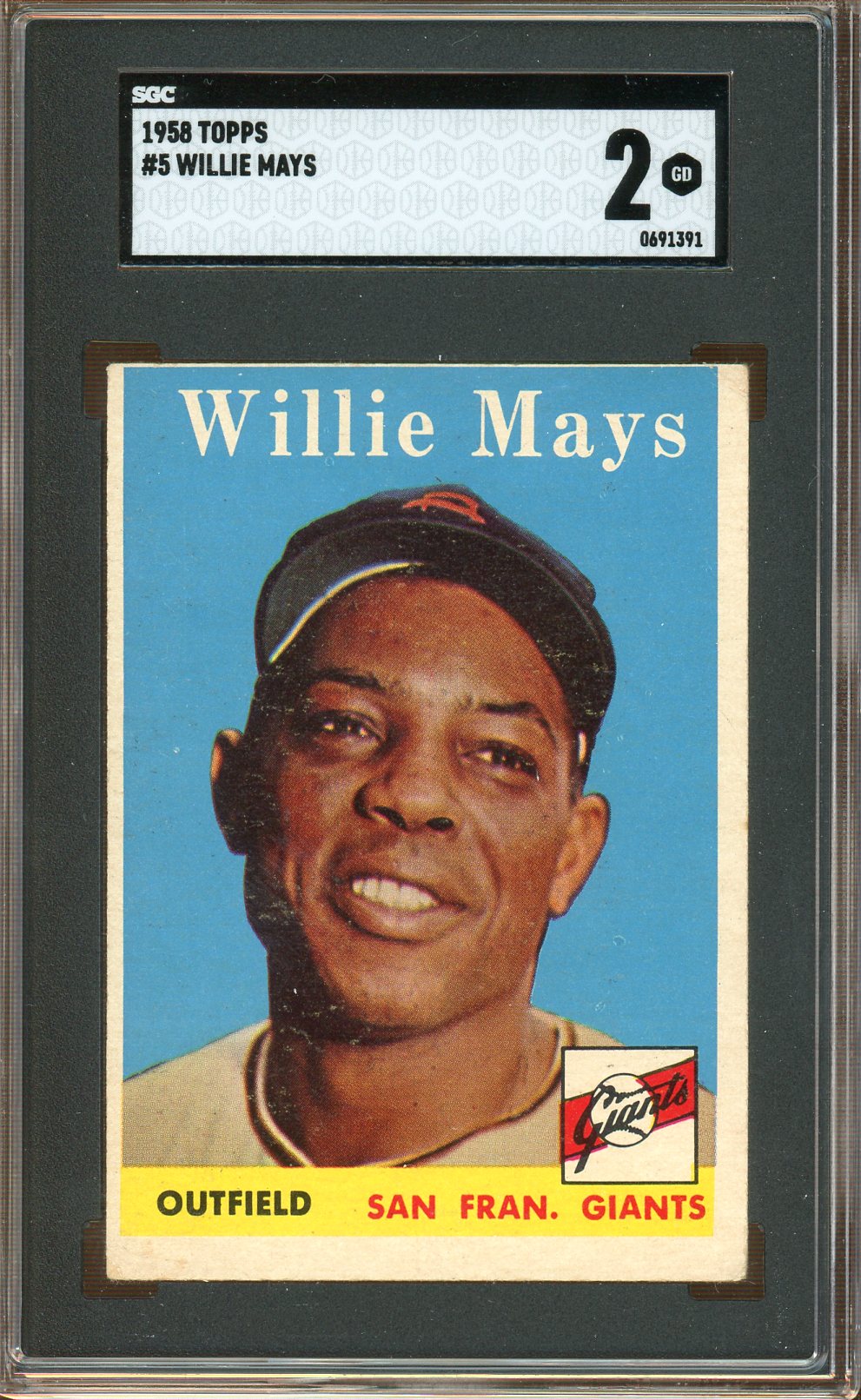 SGC 2 - 1958 Topps - #5 Willie Mays