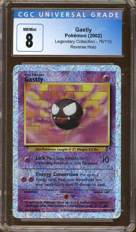 CGC NM/Mint 8 - 2002 Pokemon - Legendary Collection - Gastly (Reverse Holo)