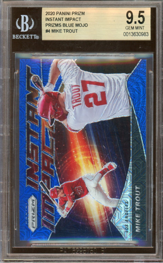 BECKETT - Gem Mint - 9.5 - 2020 - Panini Prizm - Mike Trout - Instant Impact