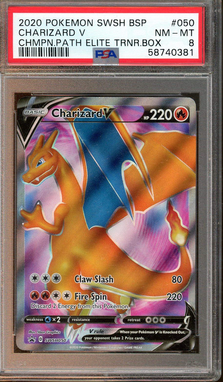 PSA - Mint 8 - Pokemon 2020 SWSH - Charizard V - Champions Path ETB Promo