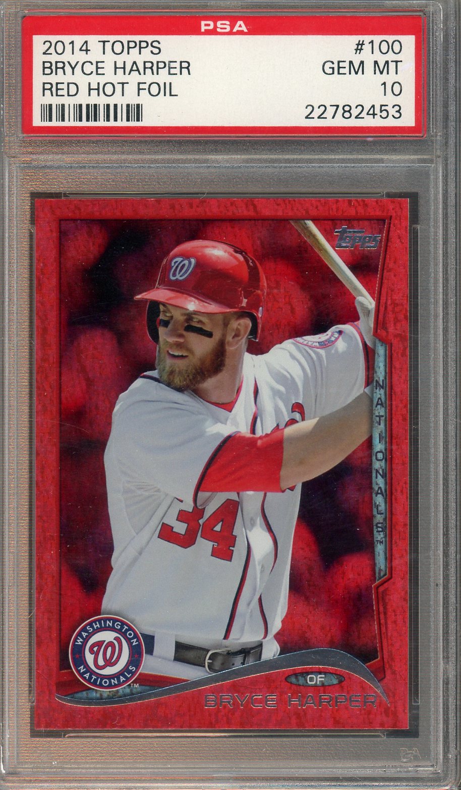 PSA - Gem Mint 10 - 2014 Topps - Bryce Harper - Red Hot Foil