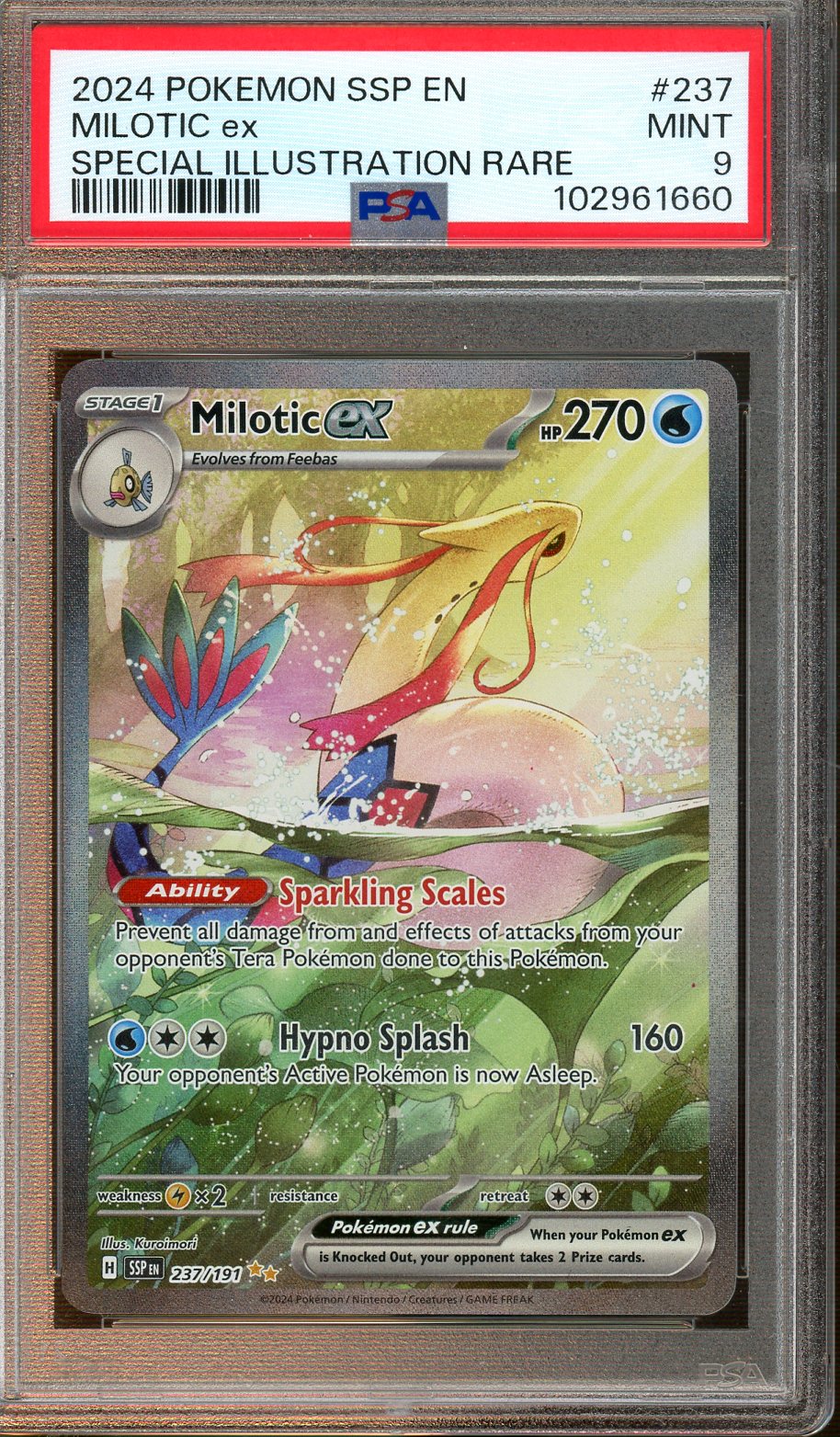 PSA - Mint 9 - 2023 - Pokemon - Pokemon Surging Sparks - Milotic EX - Special Illustration Rare