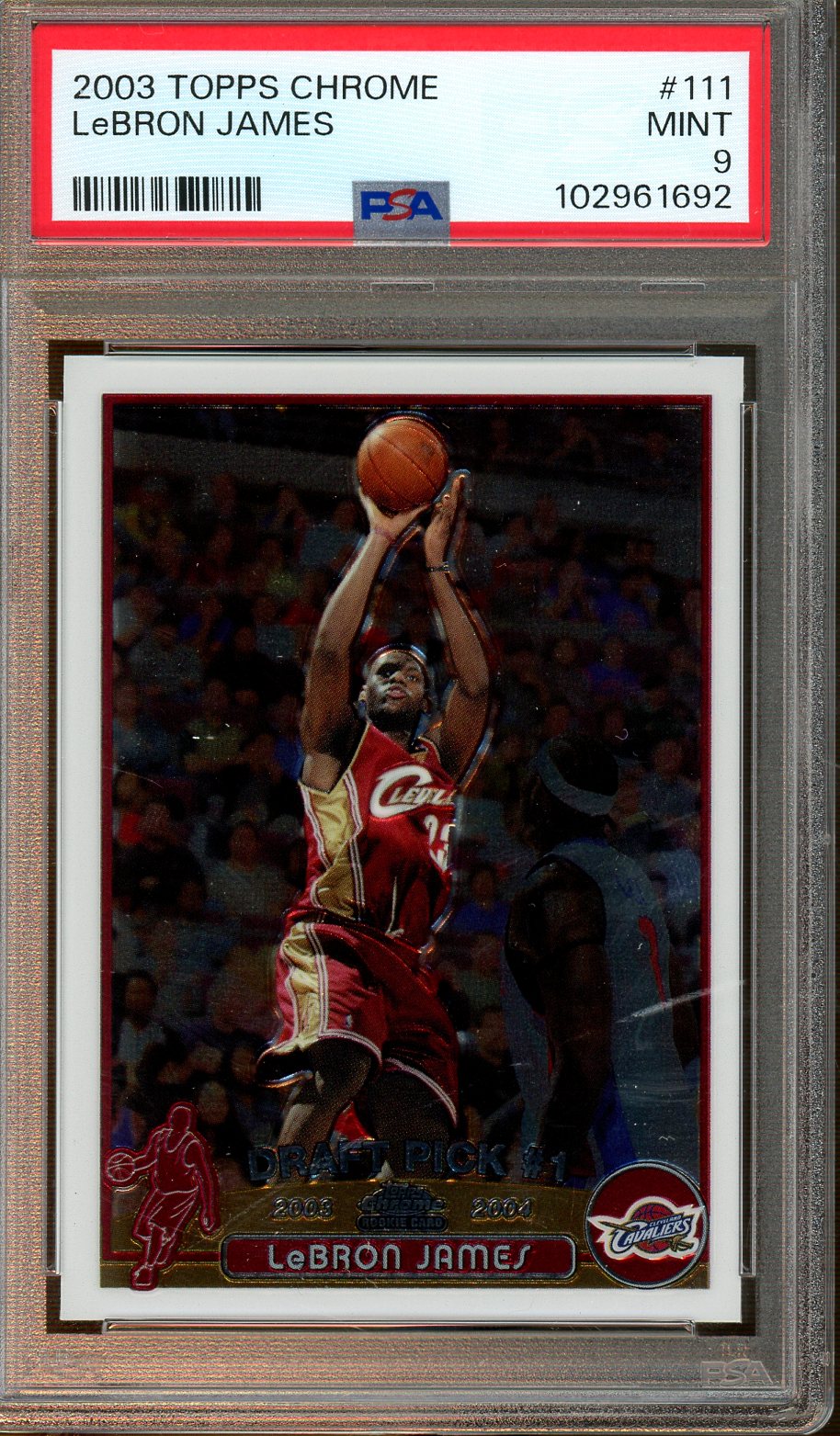 PSA - Mint 9 - 2003 Topps Chrome - LeBron James