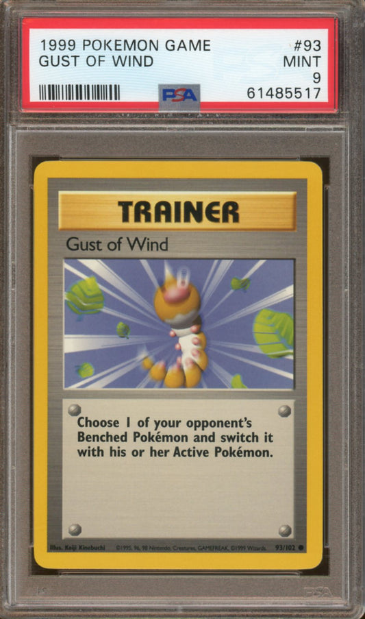 PSA - MINT 9 - 1999 - Pokemon - Pokemon Game - Gust Of Wind