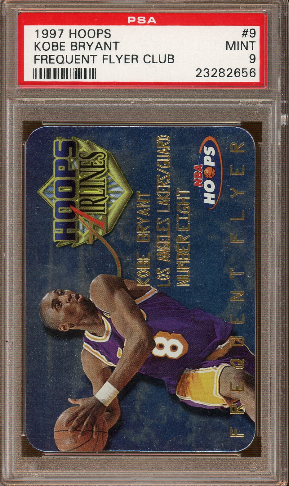 PSA - Mint - 9 - 1997 Hoops - Frequent Flyer Club  - Kobe Bryant