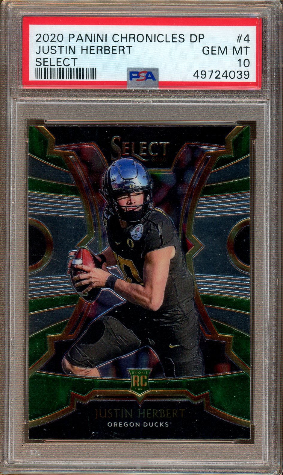 PSA - Gem Mint 10 - 2020 Panini Chronicles DP - Select - Justin Herbert