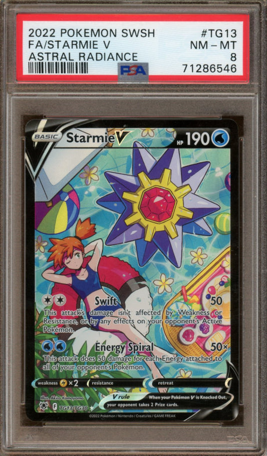 PSA - NM/MT 8 - 2022 - Pokemon - Astral Radiance - Starmie V  (Trainer Gallery)