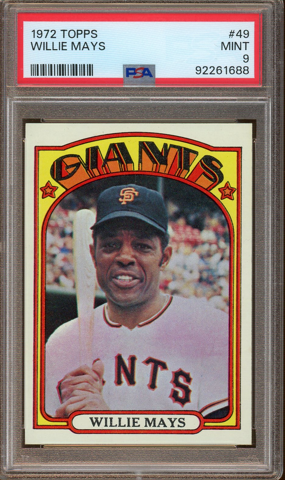 PSA Mint 9 - 1972 Topps - Willie Mays