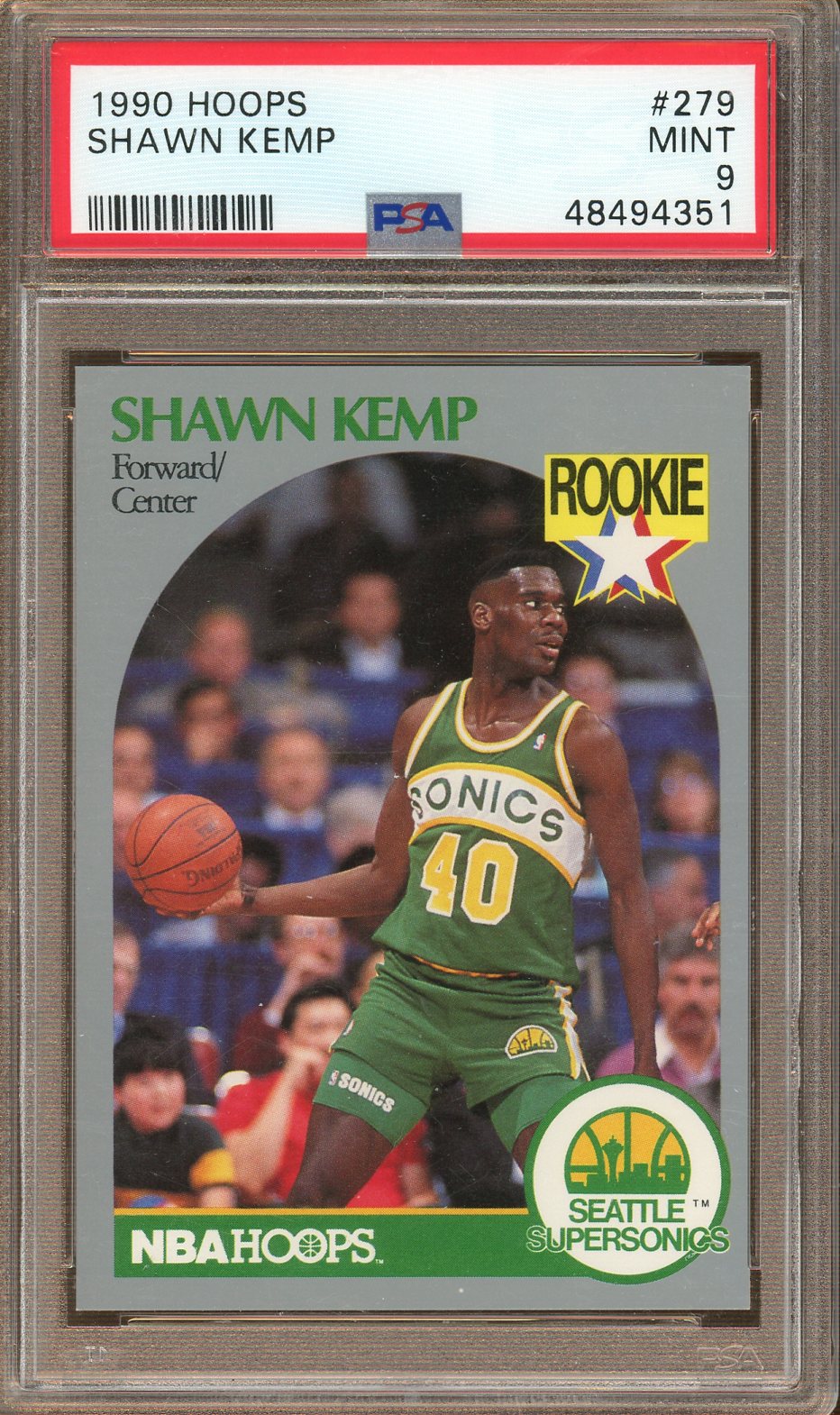 PSA - Mint 9 - 1990 - Hoops - Shawn Kemp