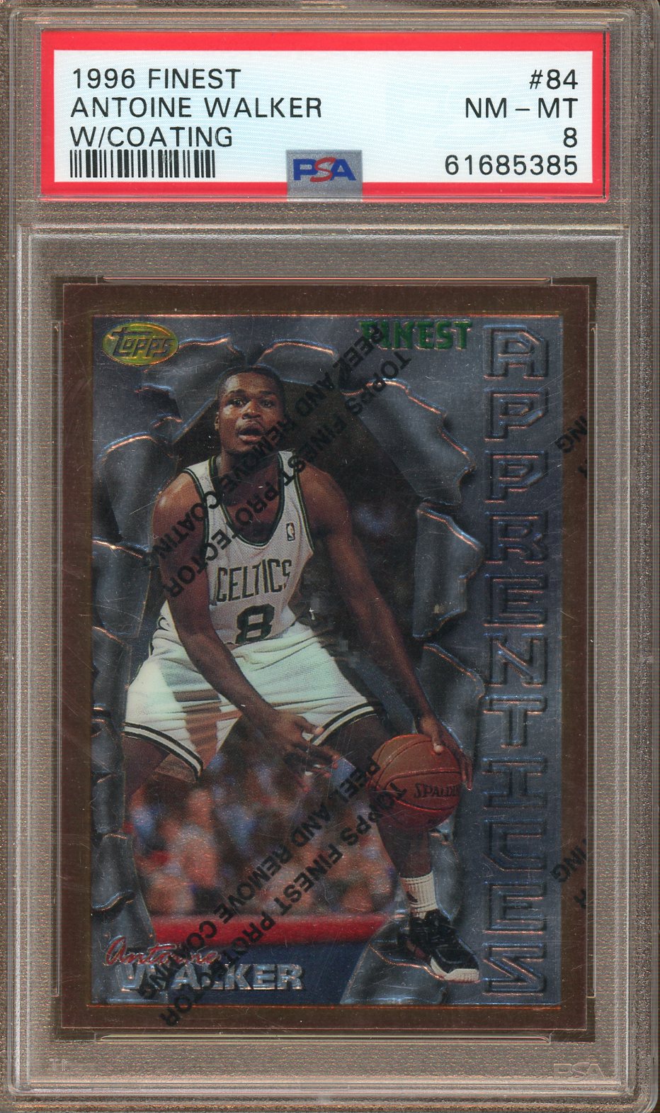 PSA - NM-MT - 8 - 1996 Topps Finest - Antoine Walker w/ Coating