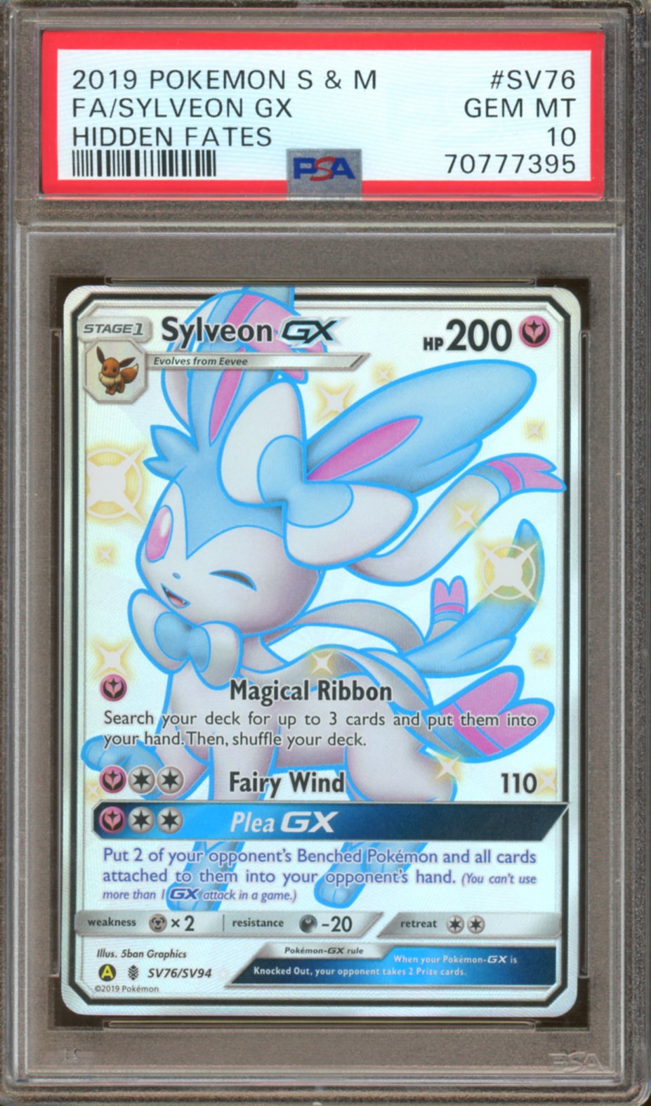 PSA - Gem MINT 10 - 2019 - Pokemon - Hidden Fates - Sylveon GX (Shiny Vault)