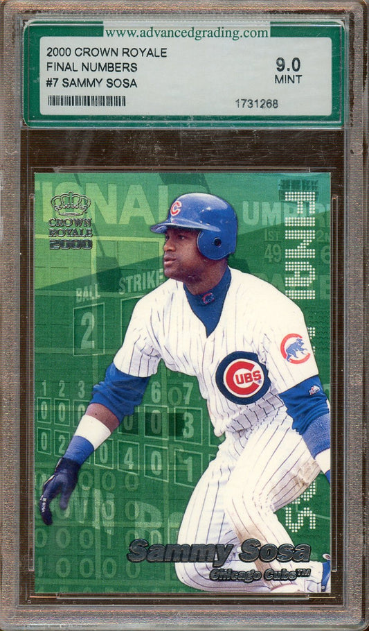 Advanced Grading Specialists - Mint 9 - 2000 - Crown Royale - Final Numbers - Sammy Sosa