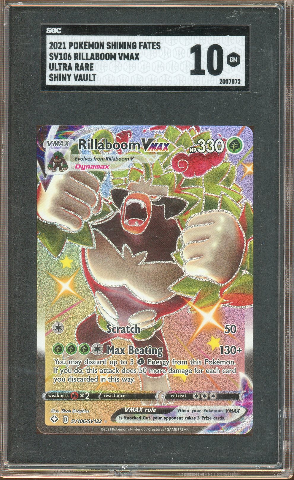 SGC 10 - 2021 - Shining Fates - Rillaboom VMax - Shiny Vault