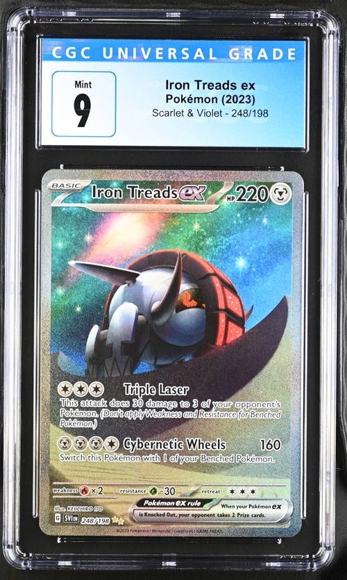 Pokemon - Scarlet & Violet Base - Iron Treads ex SIR #248 - CGC Mint 9 - 2023