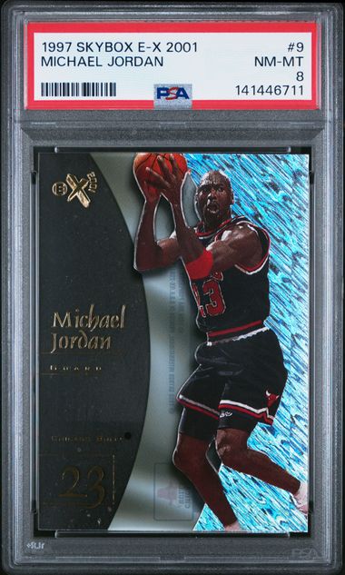 Skybox - Michael Jordan E-X #9 - 1997 - PSA 8