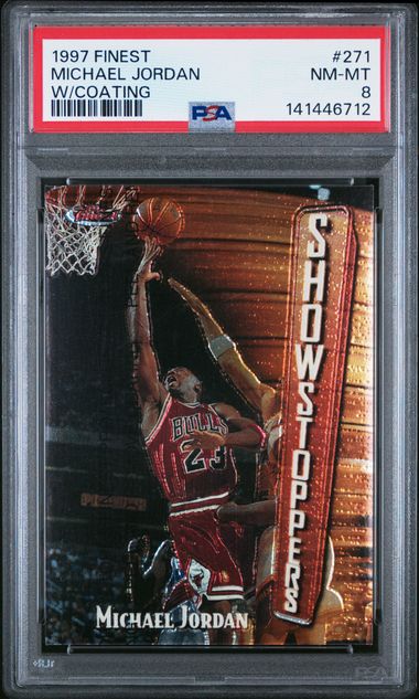 Topps - Finest - Michael Jordan W Coating #271 - 1997 - PSA 8