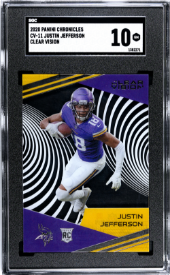 Panini - Chronicles - Justin Jefferson Clear Vision #SV-11 - 2020 - SGC 10