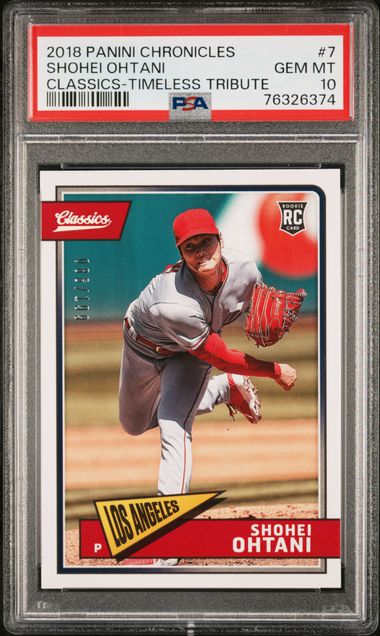 Panini - Chronicles - Shohei Ohtani CLassic Timeless Tribute #7 - PSA Gem Mint 10 - 2018